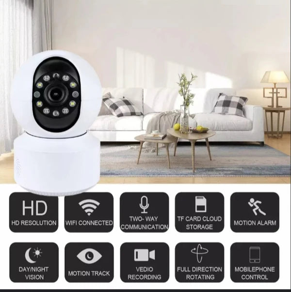 360° Smart WiFi CCTV Camera: Wireless Indoor Home Security Solution