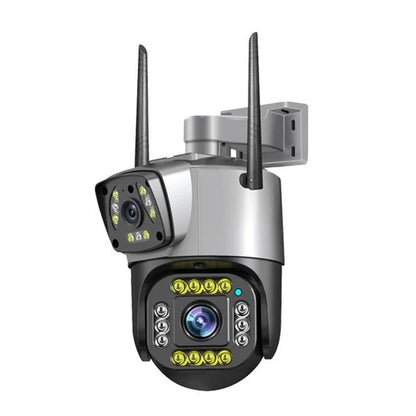 Dual Lens Smart WiFi CCTV Camera: Panoramic Outdoor Security System