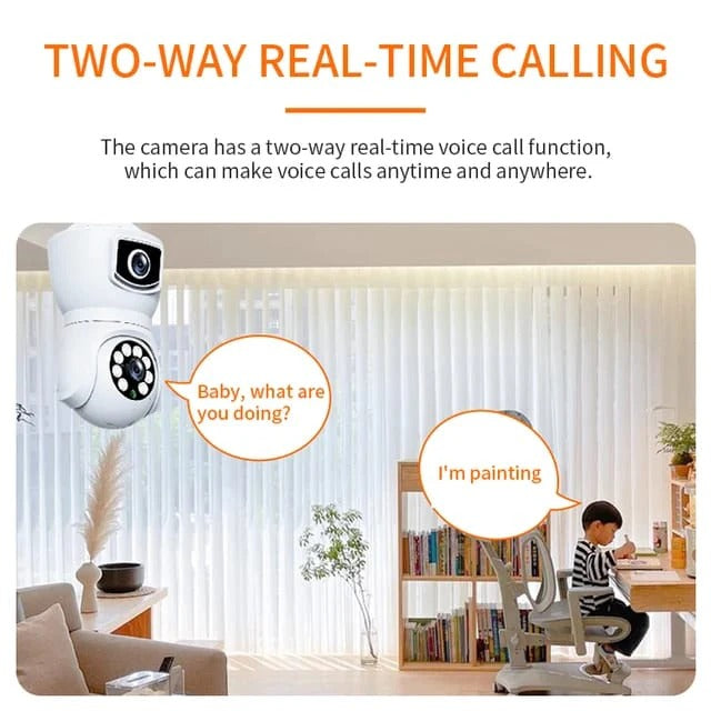 Dual Lens Smart WiFi CCTV Camera | Advanced Wireless Home Security System