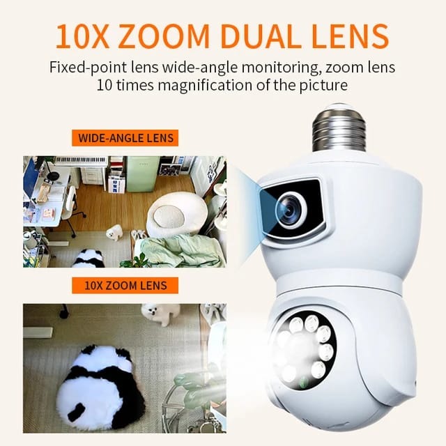 Dual Lens Smart WiFi CCTV Camera | Advanced Wireless Home Security System