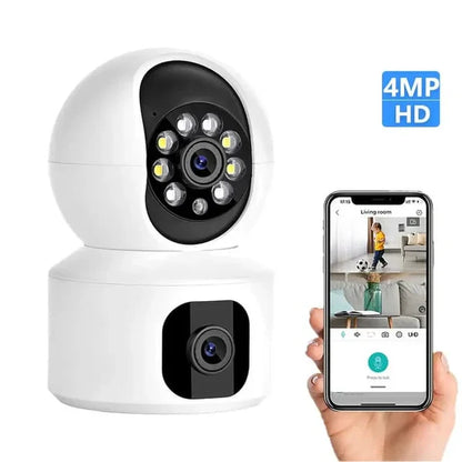 360° Dual Lens Smart WiFi CCTV Camera | Panoramic Indoor Home Security Camera