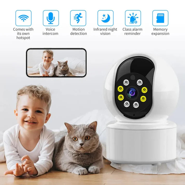360° Smart WiFi CCTV Camera: Wireless Indoor Home Security Solution