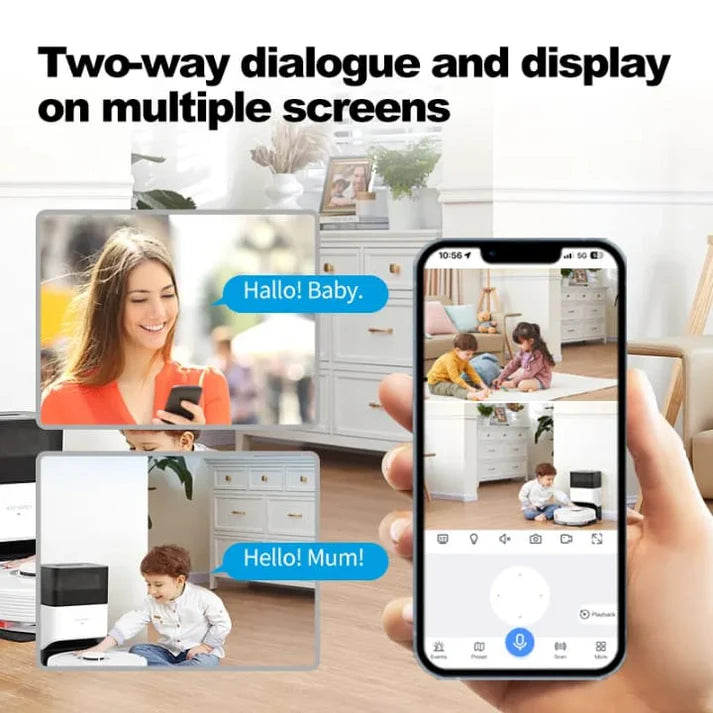 Dual Lens Smart WiFi CCTV Camera 360° | Advanced Wireless Home Security System