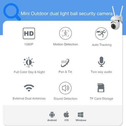 Smart WiFi CCTV Camera: Wireless Outdoor & Home Security Surveillance