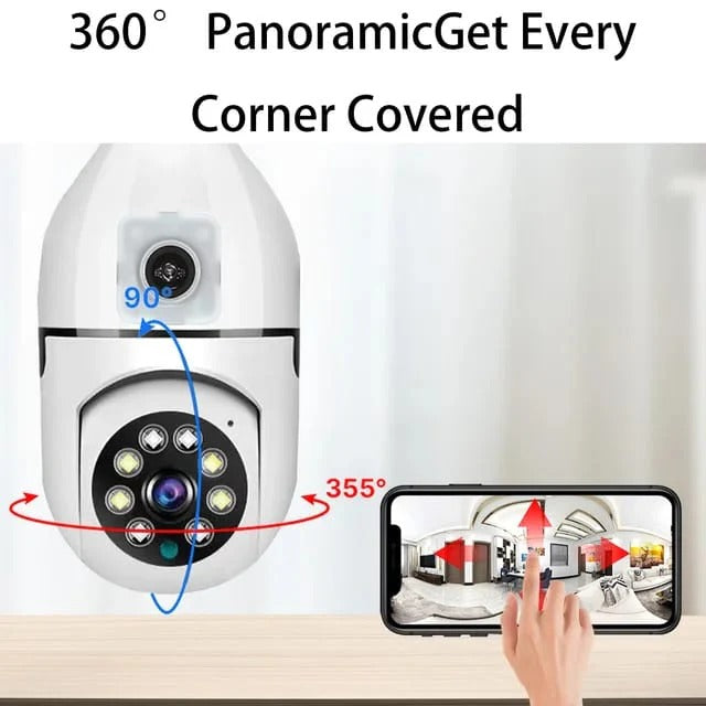 Dual Lens Smart WiFi CCTV Camera | Advanced Wireless Home Security System