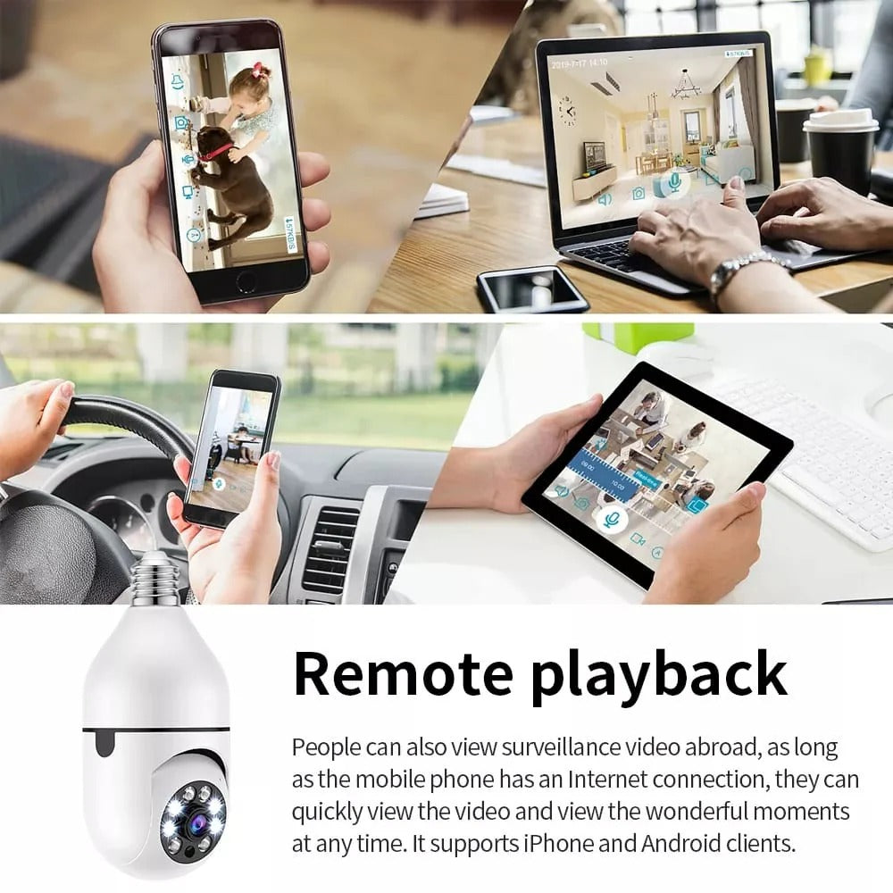 Bulb Socket Smart WiFi CCTV Camera 1080P Full HD | Hidden Security Camera